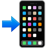 Мобільний телефон зі стрілкою емоджі